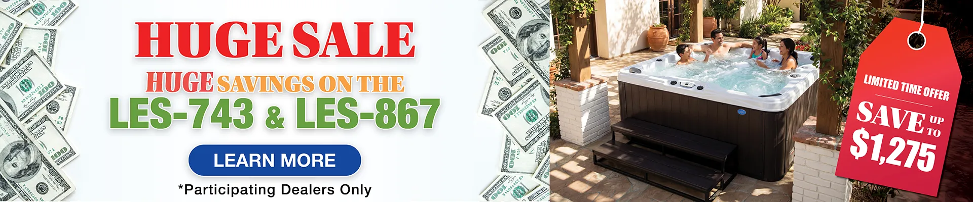 Calspas hot tub being used in a family setting - Salto